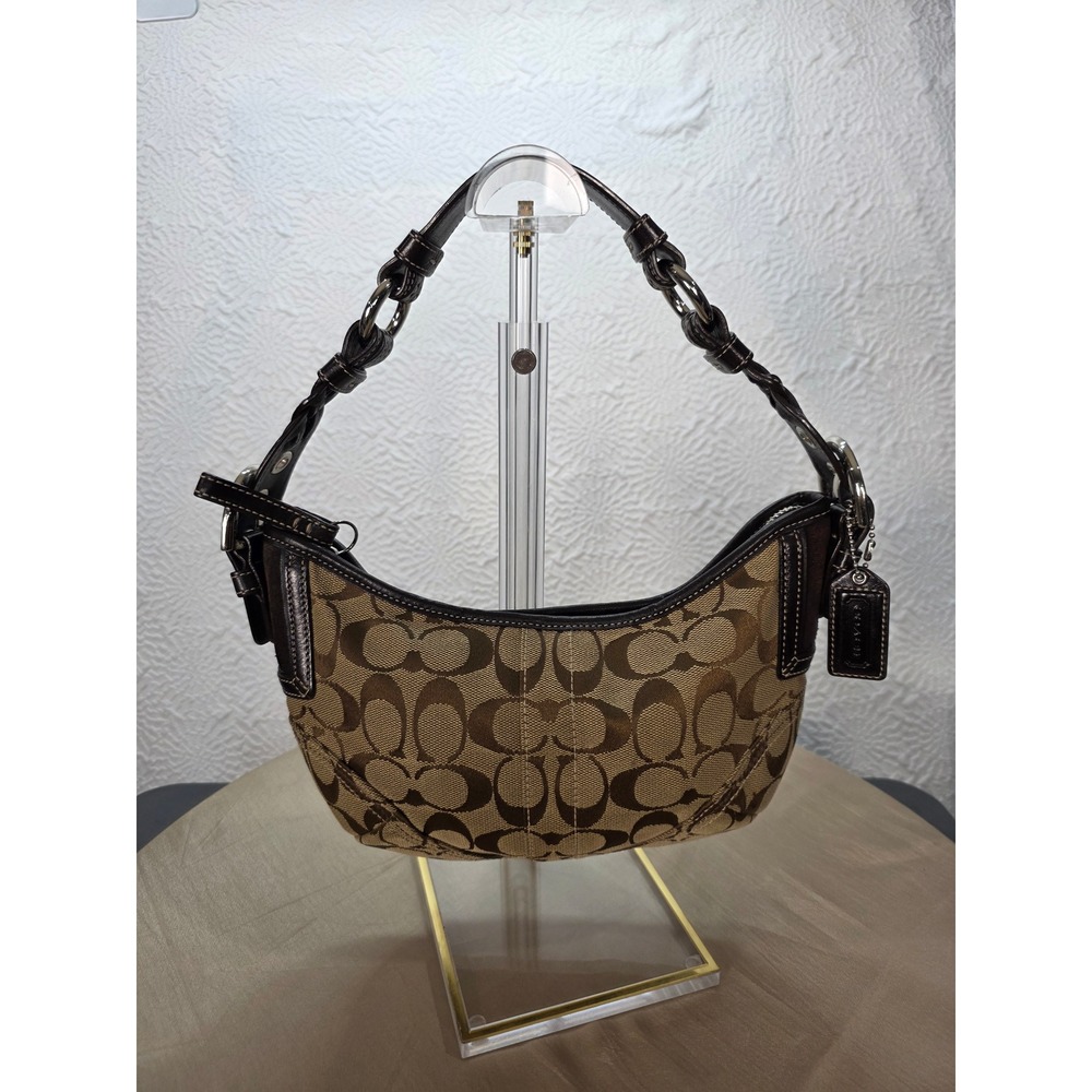 Vintage Coach Soho SignatureHobo 6266 Braided Leather Sueded Trim